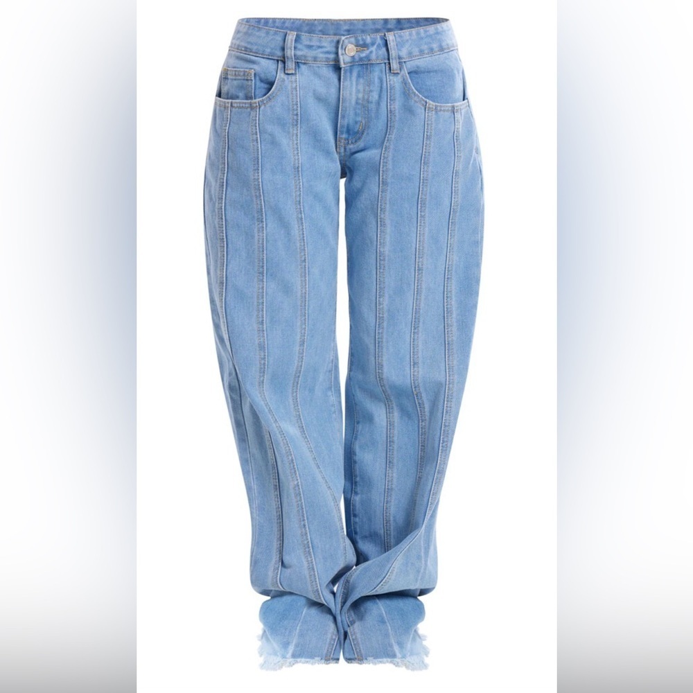 PrettyLittleThing Light Blue Straight Leg Jeans excellent condition size 4